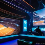 Home 18 오버워치 리그 명경기 - **Prompt: The Inaugural Season's Iconic Clash**
"A vibrant and dynamic scene capturing the excit...